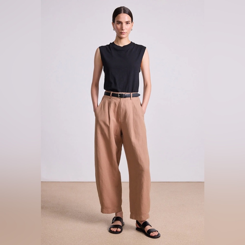 NWT Apiece Apart Bari Crop Trouser size 2 Deep Khaki